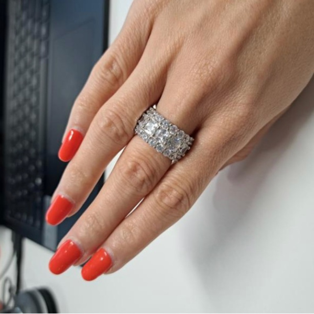 Italo Eternity Cushion Cut Wedding Band Eternity Band For Women - Picture 8 of 15
